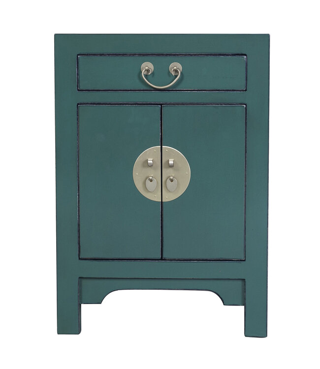 Table de Chevet Chinois Vert Sapin - Orientique Collection L42xP35xH60cm
