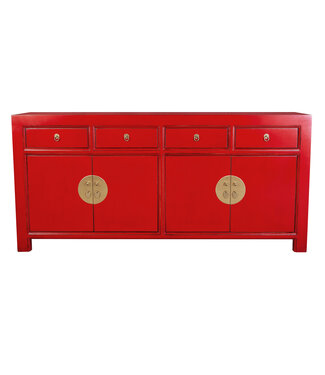 Fine Asianliving Aparador Chino Lucky Rojo - Orientique Colección An180xP40xAl85cm