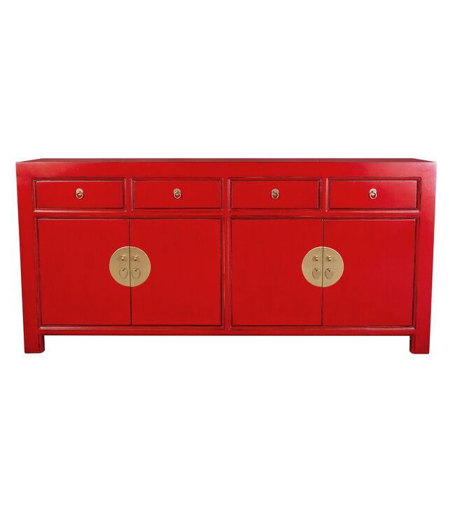 Credenza Cinese Lucky Rosso - Orientique Collezione L180xP40xA85cm