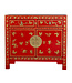 Fine Asianliving Chinese Cabinet Lucky Red Butterflies Hand-Painted - Orientique Collection W90xD40xH80cm