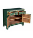 Chinese Cabinet Pine Green Butterflies Hand-Painted - Orientique Collection W90xD40xH80cm