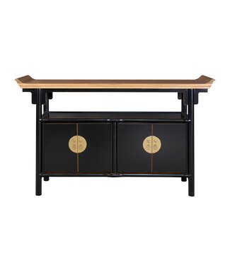 Fine Asianliving PREORDER WEEK 19 Credenza Cinese Onice Nero L143xP37xA87cm