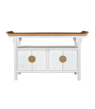 Fine Asianliving Credenza Cinese Bianco Neve L143xP37xA87cm