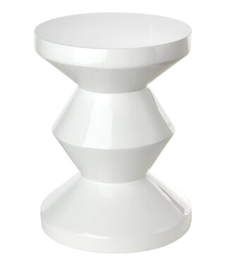 Fine Asianliving Ceramic Garden Stool White Handmade - Nova D33xH46cm