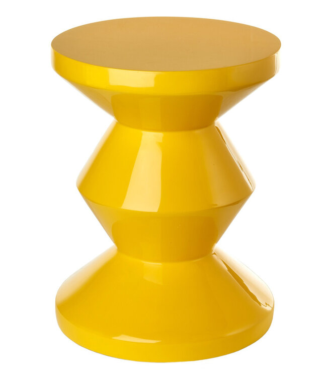 Tabouret Céramique Jaune Fait Main - Kiran D33xH46cm