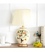 Lámpara de Mesa de Porcelana Blanco Colibirí Hecho a Mano - Corinne D30xAl48cm