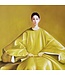 Olieverf Schilderij 100% Handgeschilderd Zwarte Omlijsting 120x120cm Chinese Vrouw Geel