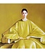 Peinture á l'Huile 100% Peint á La Main Cadre Noir 150x150cm Femme Chinois Jaune