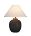 Chinese Table Lamp Porcelain with Lampshade Black Handmade D41xH48cm