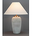 Chinese Table Lamp Porcelain with Lampshade Grey Relief Handmade D41xH54cm