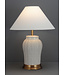 Chinese Table Lamp Porcelain with Lampshade White Contemporary Handmade D41xH55cm