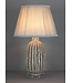 Lampe de Table en Porcelaine Chinoise avec Abat-jour Gris Contemporain Fait Main D36xH59cm