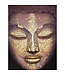 Ölgemälde 100% Handgemalt 3D Texture Rahmen Schwarz 100x150cm Buddha Gold