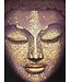Ölgemälde 100% Handgemalt 3D Texture Rahmen Schwarz 100x150cm Buddha Gold