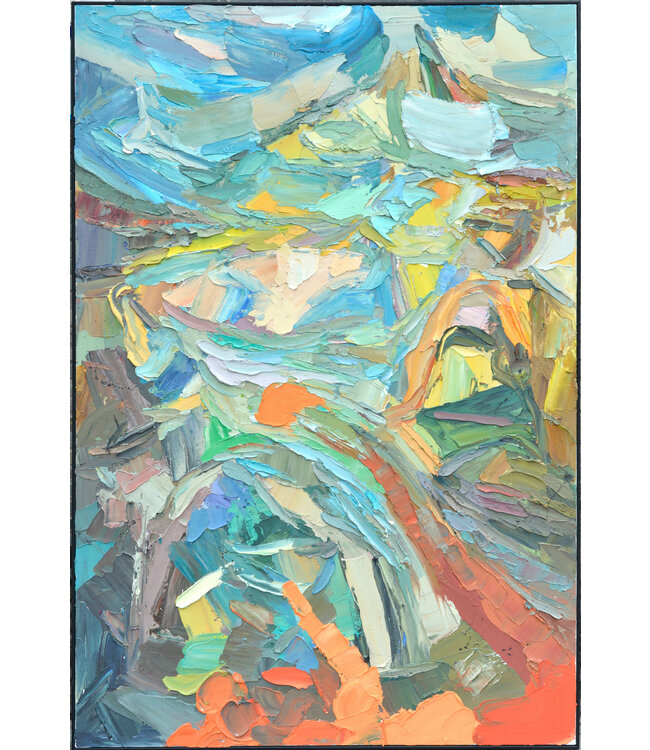 Pittura Ad Olio Dipinto a Mano 3D in Rilievo Cornice Nero 120x180cm Arte Astratta
