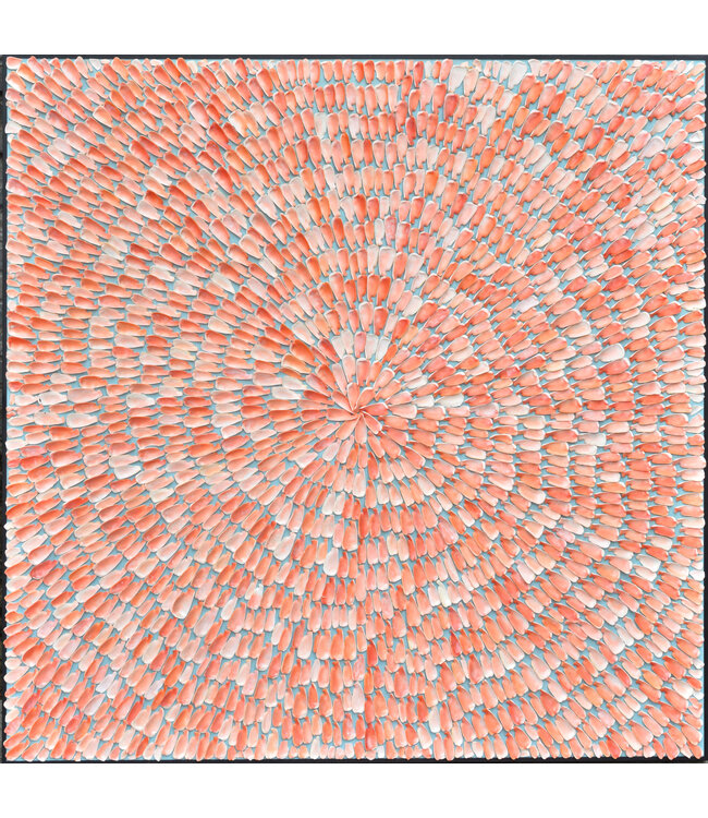 Pittura Ad Olio Dipinto a Mano 3D in Rilievo Cornice Nero 100x100cm Arte Astratta