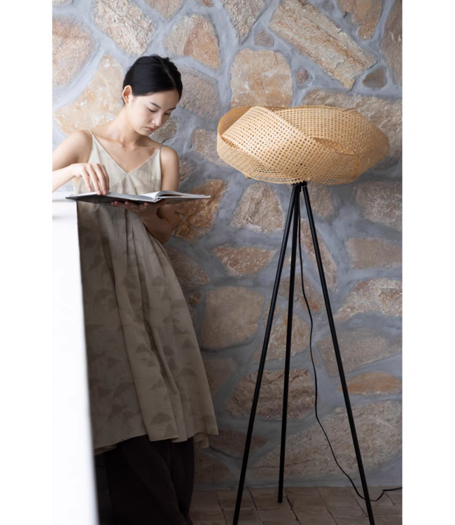 Lampe de Sol en Rotin de Bambou Fait Main - Kaia D55xH160cm