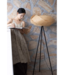 Lampada da Terra in Bamboo Webbing Fatta a Mano - Kaia D55xA160cm