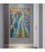 Ölgemälde 100% Handgemalt 3D Texture Rahmen Schwarz 90x120cm Pferd Mehrfarben