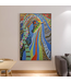 Ölgemälde 100% Handgemalt 3D Texture Rahmen Schwarz 90x120cm Pferd Mehrfarben
