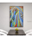 Ölgemälde 100% Handgemalt 3D Texture Rahmen Schwarz 90x120cm Pferd Mehrfarben