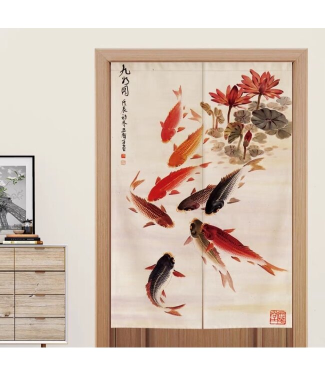 Noren Japoneses Peces Koi An80xAl130cm