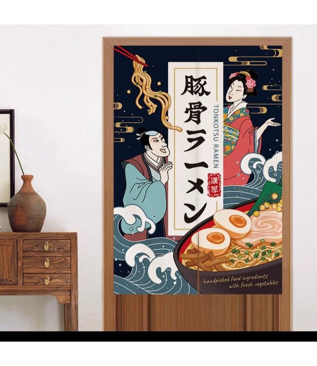 Japanese Noren Ramen Japanese Couple W80xH130cm