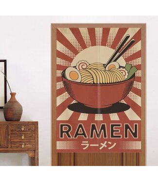 Fine Asianliving Japanse Noren Deurgordijn Ramen Zon B80xH130cm