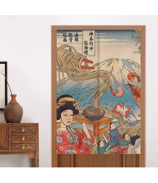 Fine Asianliving Noren Japoneses Templo Mujer Japonesa An80xAl130cm