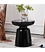 Tabouret Céramique Noir Fait Main - Nocturna D33xH46cm