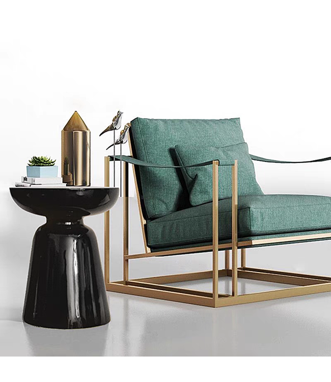 Tabouret Céramique Noir Fait Main - Nocturna D33xH46cm