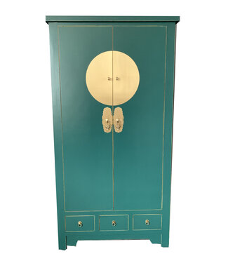 Fine Asianliving Chinese Cabinet Teal - Orientique Collection W100xD55xH190cm