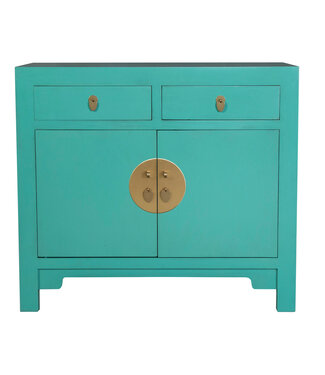 Fine Asianliving Chinese Cabinet Blue Lagoon - Orientique Collection W90xD40xH80cm