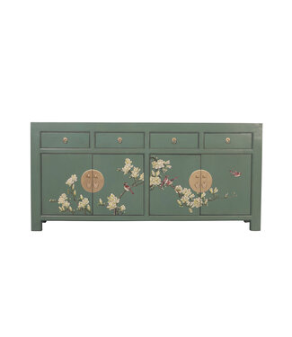 Fine Asianliving Chinese Dressoir Olijf Grijs Handgeschilderd - Orientique Collection B180xD40xH85cm
