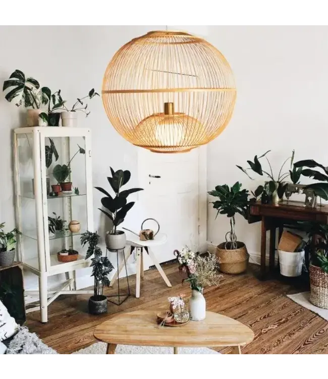 Lampada a Sospensione in Bambù Fatta a Mano - Bailey D60xA54cm