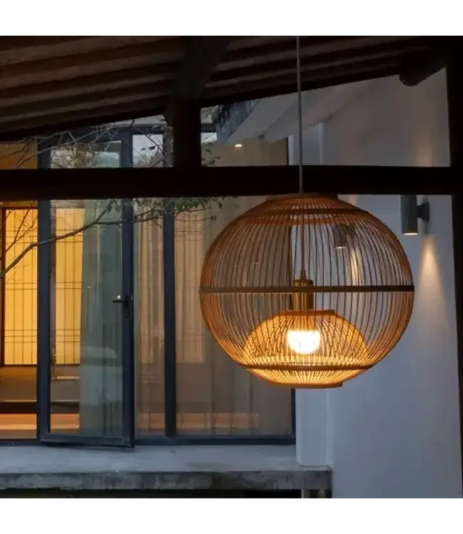 Lampada a Sospensione in Bambù Fatta a Mano - Bailey D60xA54cm