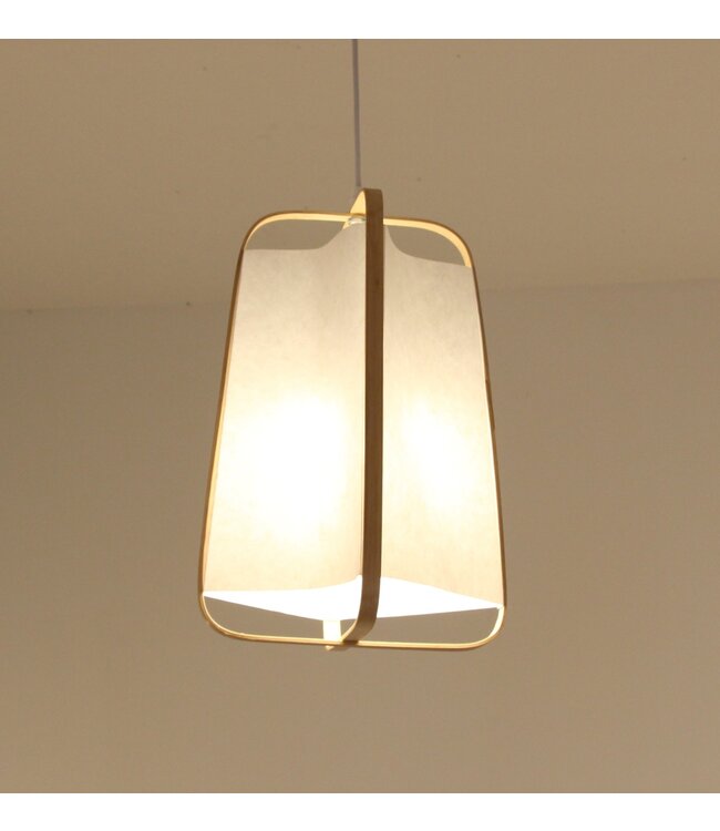 Japandi Lampada a Sospensione Carta di Riso Fatta a Mano - Lumi D28xA42cm
