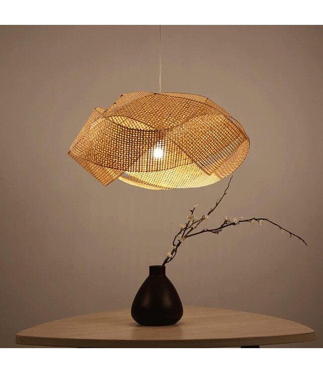 Lampada a Sospensione in Bambù Fatto a Mano - Vivienne D55xA23cm