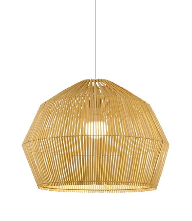 Bamboo Lampshade Pendant Light Handmade - Helene D62xH51cm