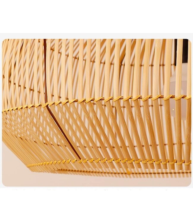 Bamboo Lampshade Pendant Light Handmade - Gianna D50xH45cm