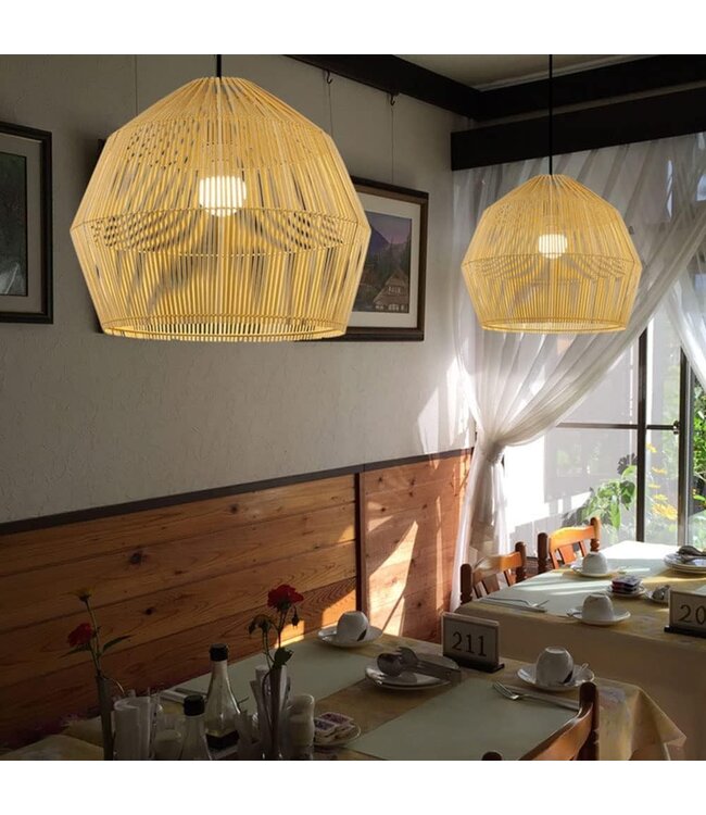 Bamboo Webbing Lamp Handmade - Helene D62xH51cm