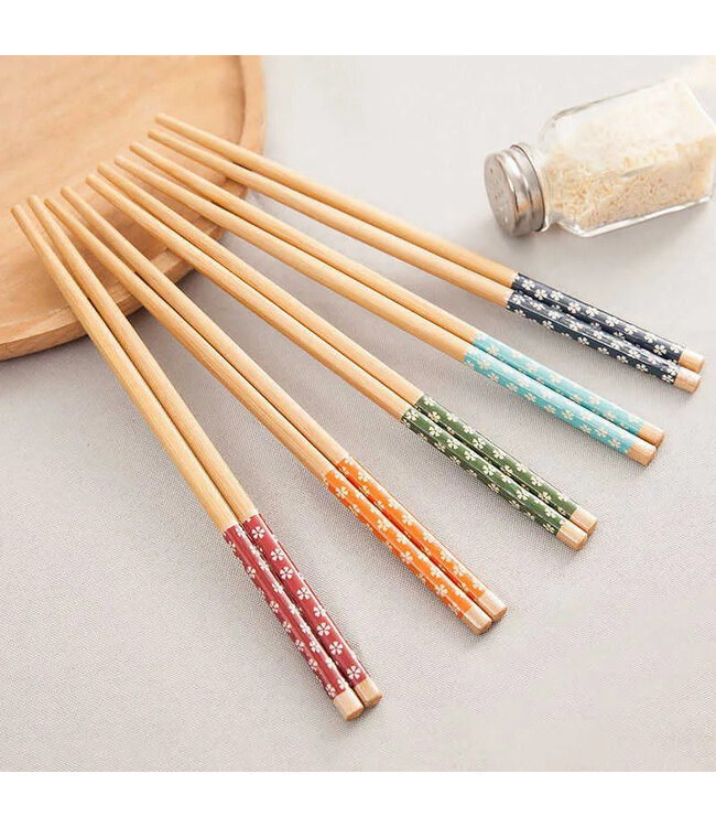 Chopsticks Set/5 Giftbox Coloured Flowers