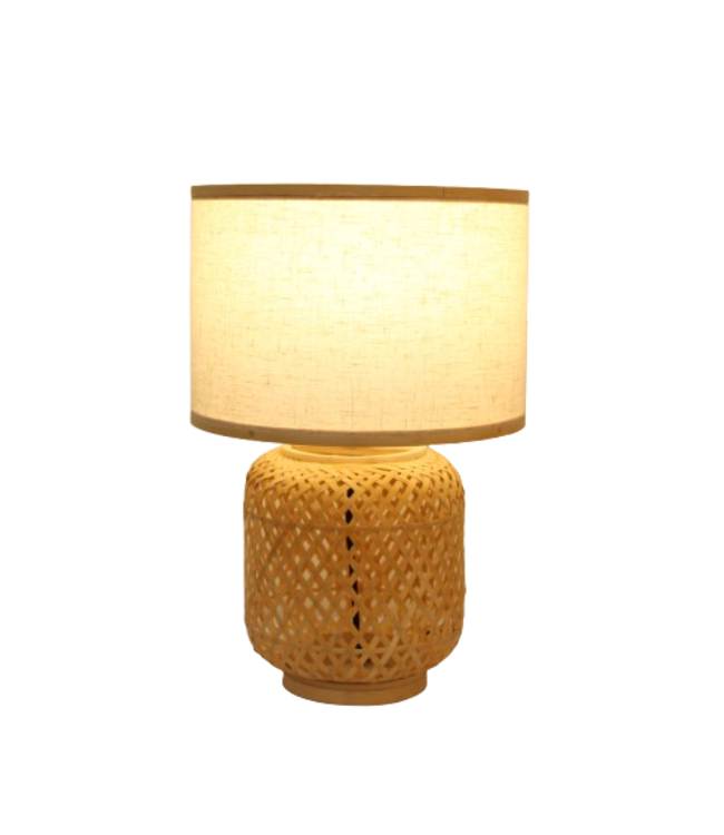 Bamboo Webbing Table Lamp Natural Handmade - Sadie D26xH39cm