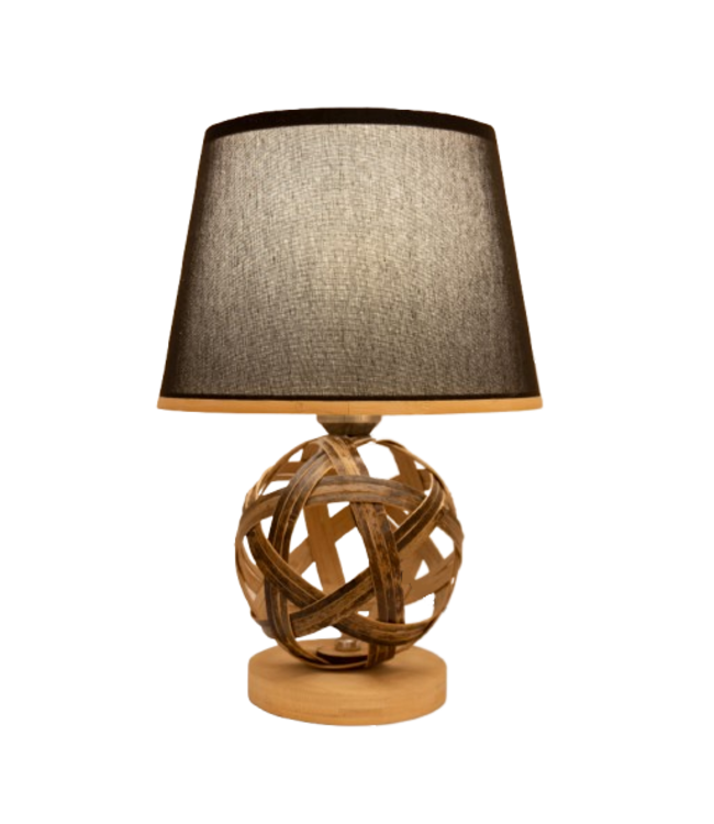 Lampe de Table en Bambou Braun Fait Main - Lyle D24xH36cm