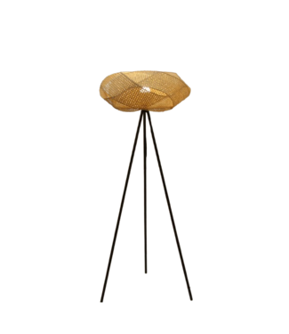 Fine Asianliving Lampada da Terra in Bamboo Webbing Fatta a Mano - Kaia D55xA160cm