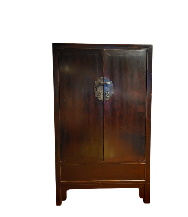 Armoire de Mariage Chinoise Ancienne Marron L97xP48xH164cm
