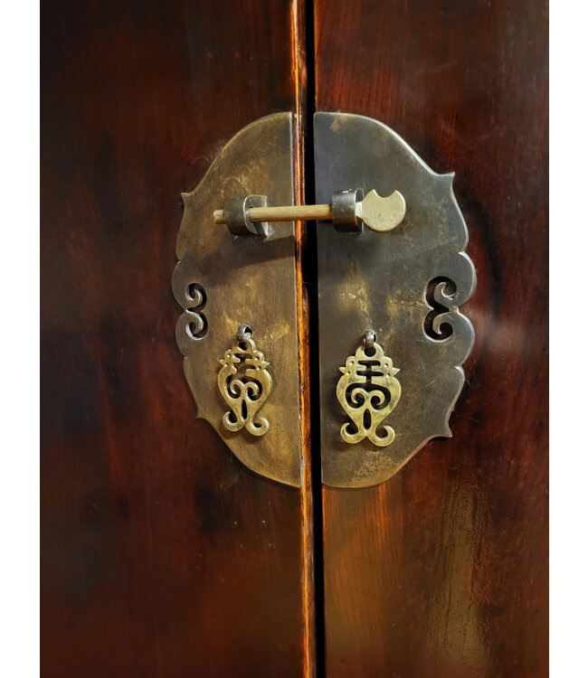 Antieke Chinese Bruidskast Bruin B97xD48xH164cm