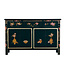 Buffet Chinois Noir Peint à la Main L140xP34xH90cm