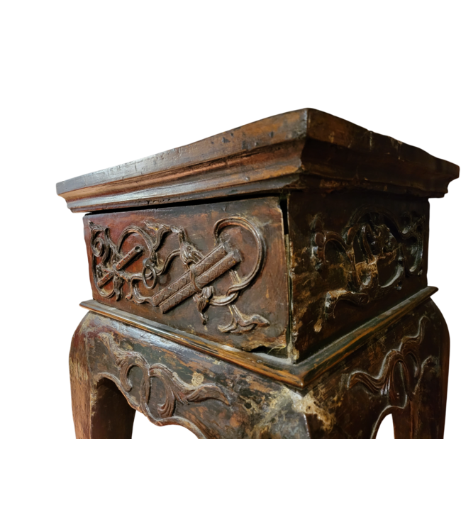 Antique Chinese Plant Table 19th Century Handcrafted W43xD44xH98cm