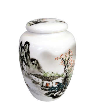 Fine Asianliving Contenant à Thé Chinois Porcelaine Arbre à Orange